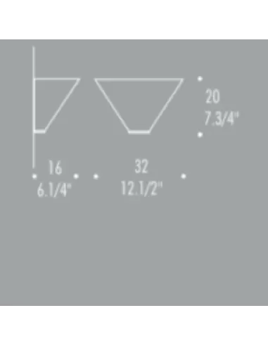 Leucos SOLARIS/P/B Solaris wall lamp p32 e27 white glass chrome structure